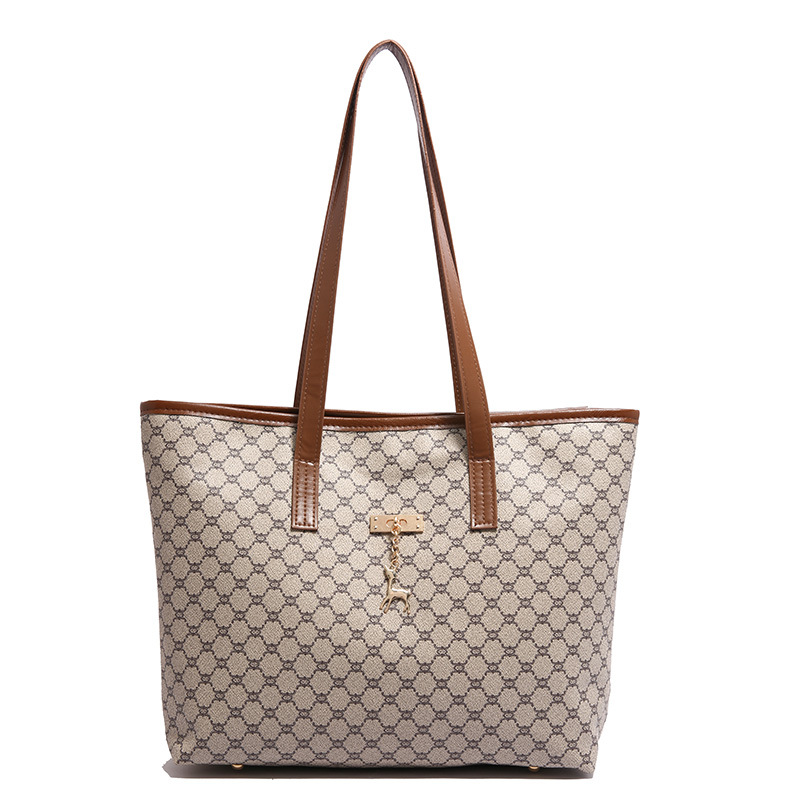 Bolsa de hombro de viaje retro de gran capacidad bolsa de mujer primavera 2025 moda color contrastante empalme brazaleta