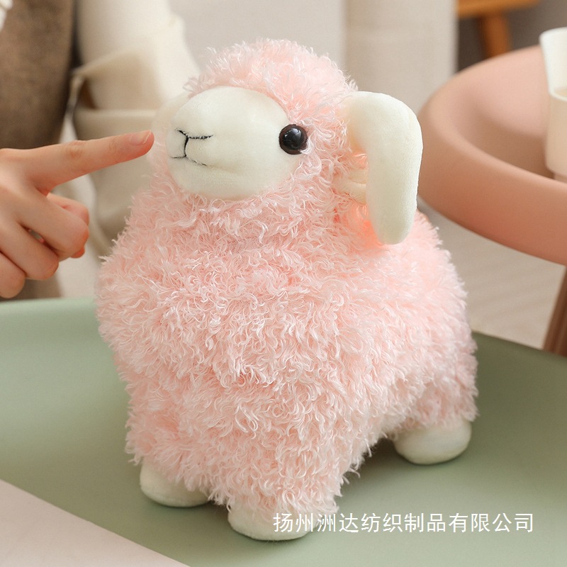 Cojín de Peluche de Oveja de Simulación de Franela y Algodón PP para Navidad image 2