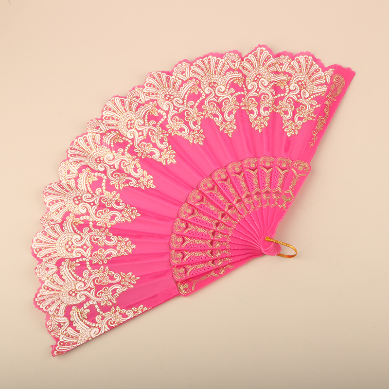 Abanico Plegable de Encaje de Plástico, Estampado, para Danza image 47