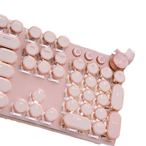Forerunner V20 E-Sports Mechanical Keyboard Wired Wireless Bluetooth Office Steampunk Rose Gold Plated Keycaps