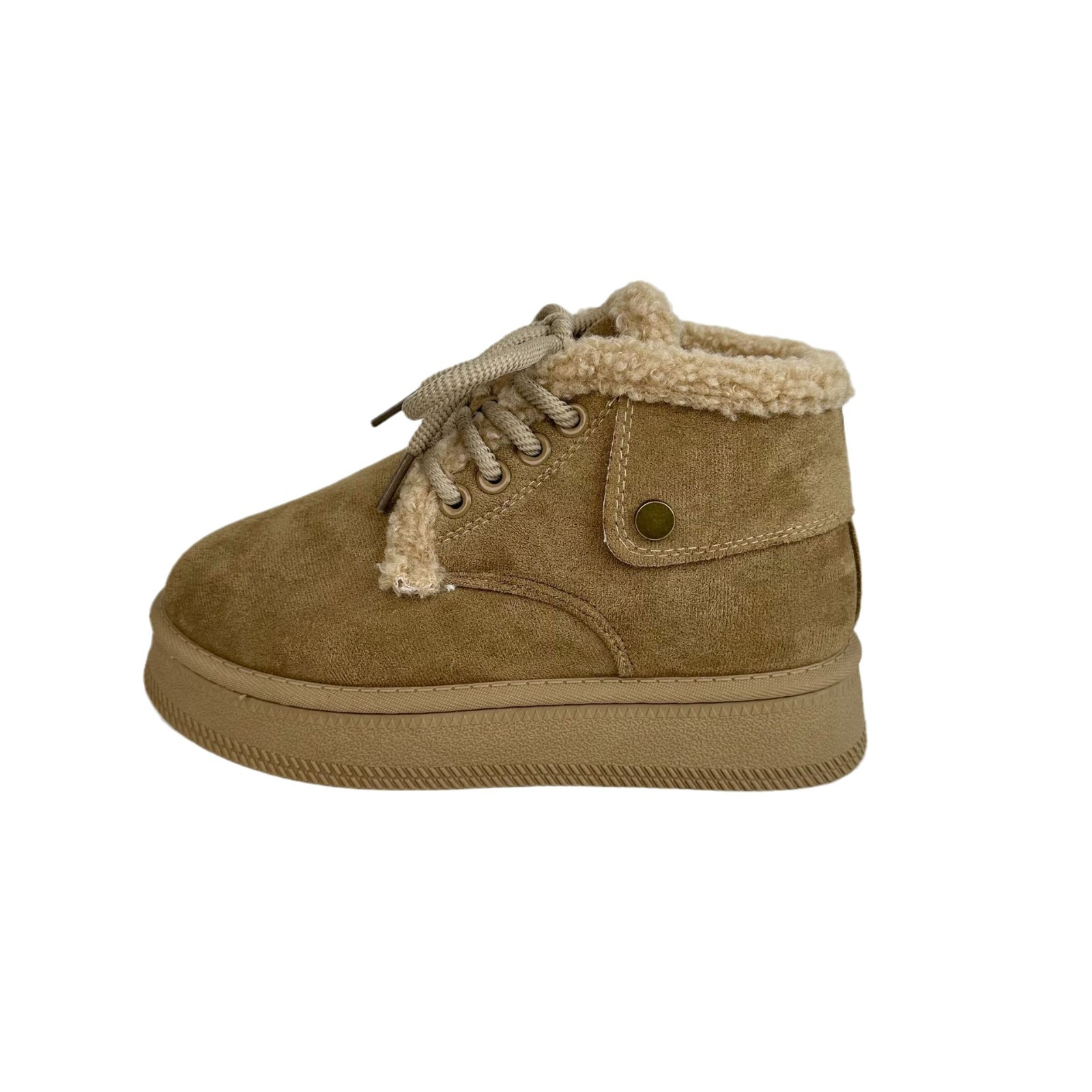 Yuanbo 2024 estudiantes de invierno zapatos de nieve de todo fósforo ropa exterior de mujer estilo coreano zapatos de algodón de lana gruesa zapatos de algodón cálido de tubo medio image 6