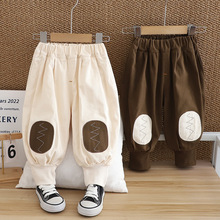 一件代发儿童长裤秋装男童纯色束腿裤宝宝百搭裤子新款休闲裤批发