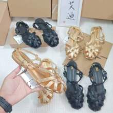 ԭ���ֻ�2026ŷ���¿��֯ƽ����ЬŮFlat Sandals Women African