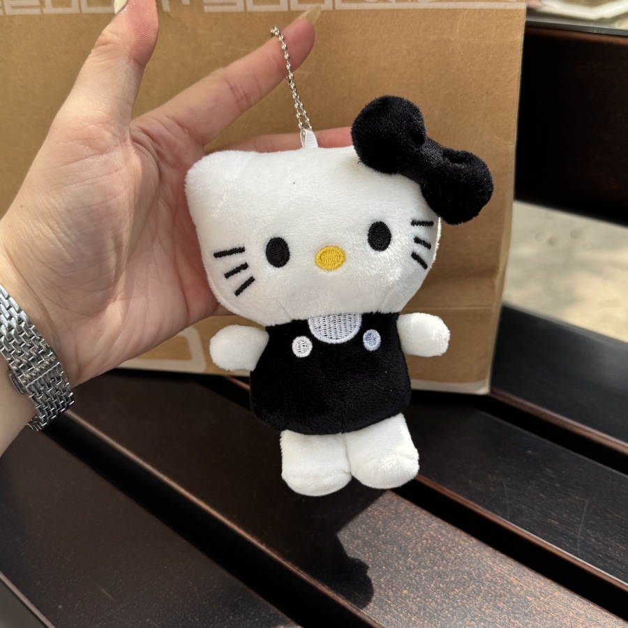 리본 고양이 봉제인형 키링 가방 장식 열쇠고리