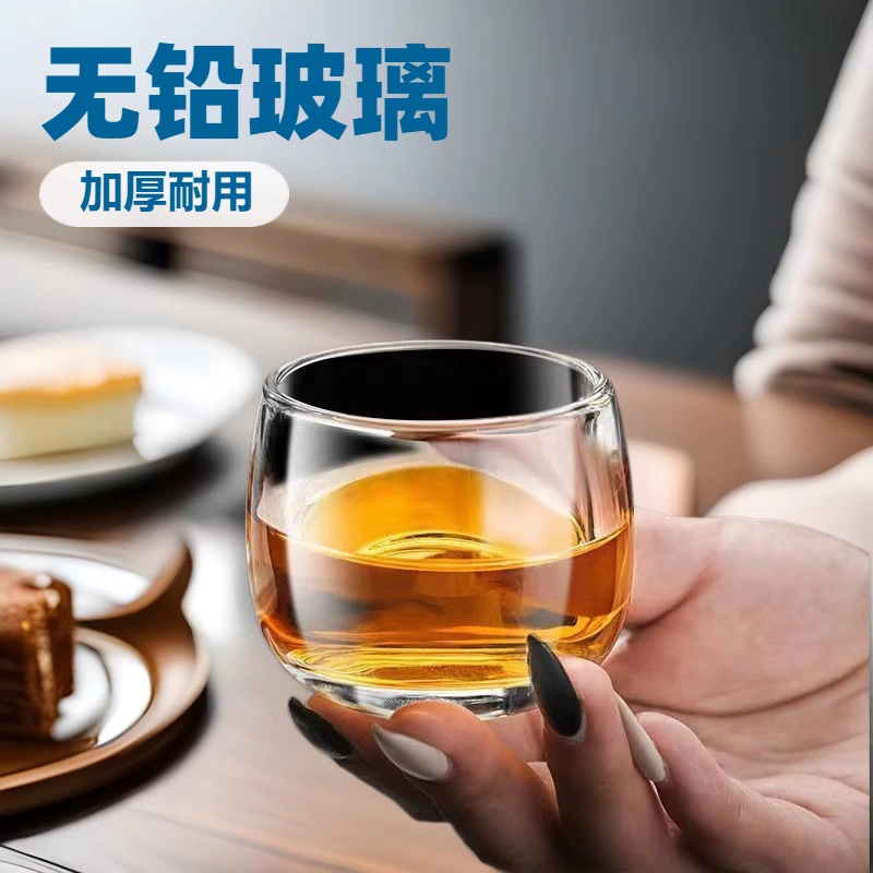 Бессвинцовая стеклянная чайная чашка хрустальная чашка мастера