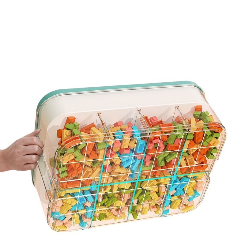 FUENTE Fábrica | Partículas de juguete para niños Caja de almacenamiento de Lego Clasificación de piezas Bloques de construcción Clasificación de la caja de organización del compartimiento