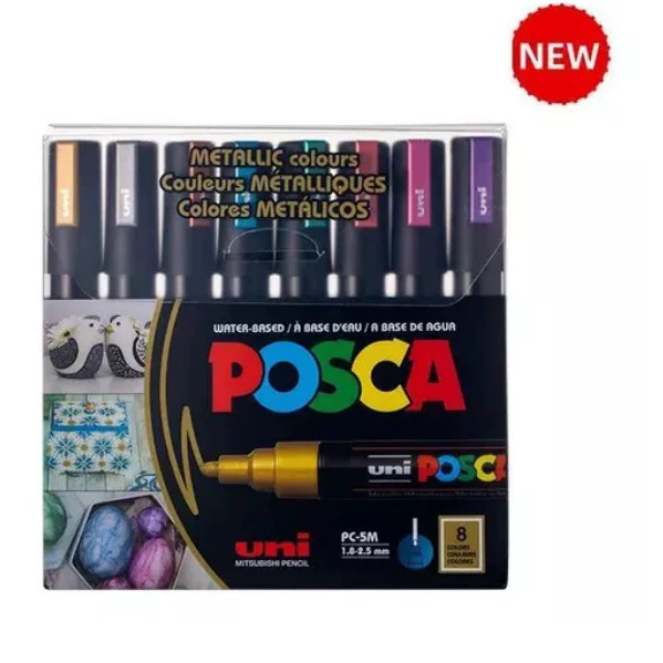 Набор маркеров (UNI POSCA PC серия) PC‑1M/3M/5M — различные размеры наконечников, наборы цветов