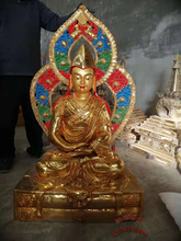 莲师弟子佛像纯铜铸造大型藏传寺院黄铜一米莲花生大师密宗铜像