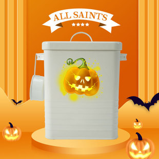 Halloween Mid-Autumn Festival Metal Gifts Custom-Made Sealed with Rubber Ring Waterproof and Moisture-Proof Large Capacity Simple Source Factory