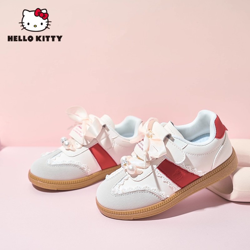 HelloKitty女童板鞋2025春秋新款芭蕾风儿童小白鞋轻便休闲运动鞋|undefined
