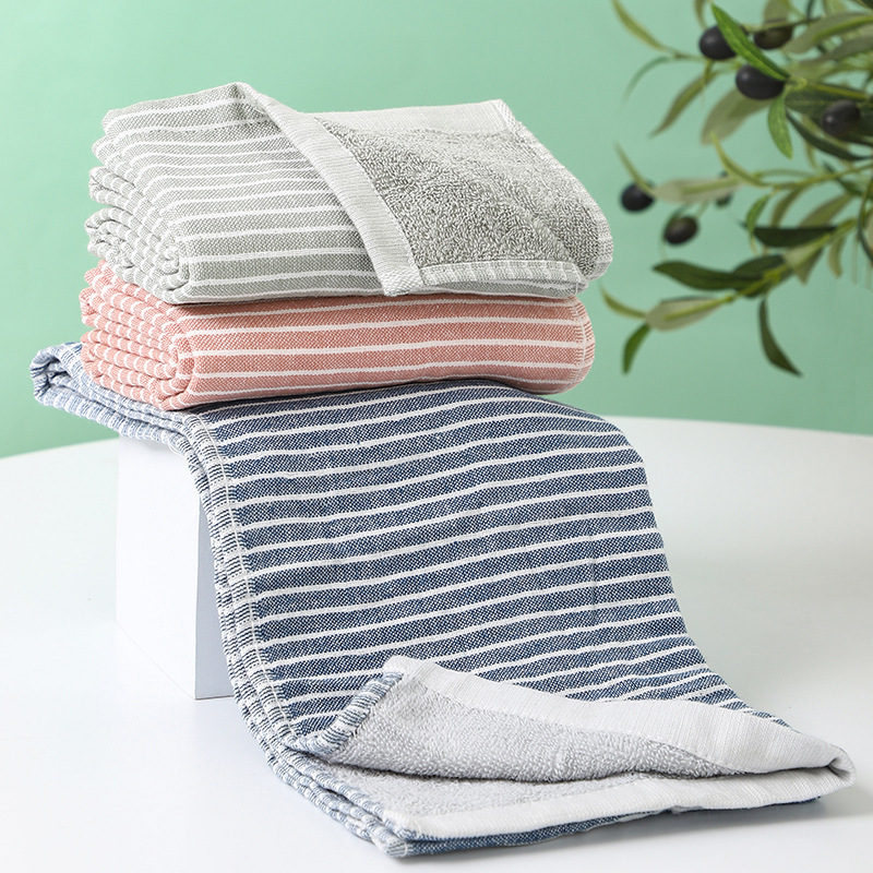 Factory pure cotton towel plain Japanese Jacquard striped face towel cultural creative shop frosted bag sports towel Factory pure cotton towel plain Japanese Jacquard striped face towel cultural creative shop frosted bag sports towel