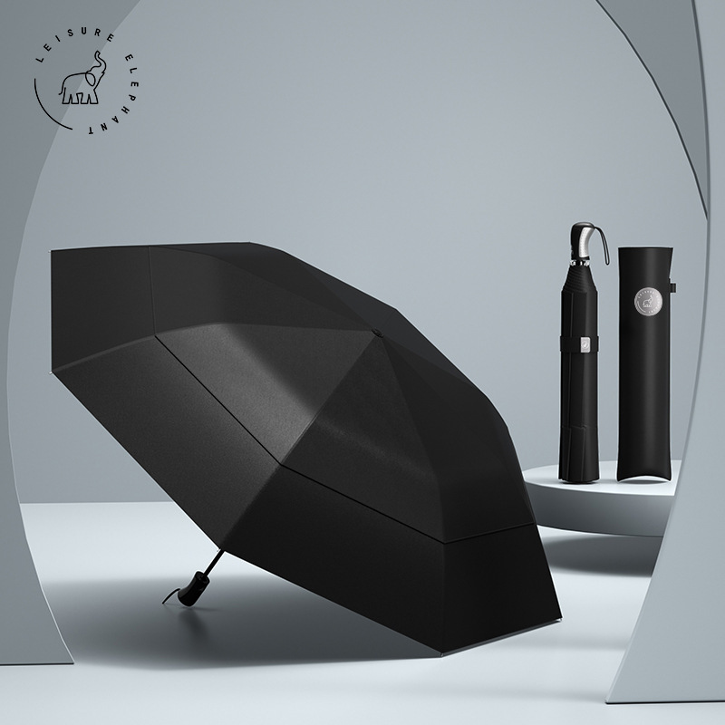 Xianxiang 126cm 80% off Automatic Folding Umbrella, Thickened and Large Size, Double-Person Business Umbrella, Dual-Use for Sun and Rain, Men's