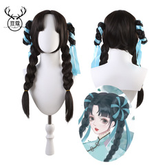 西施假髮 詩語江南cos假髮 少女假髮麻花辮 王者手遊西施假髮造型