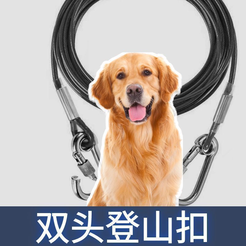 小型、中型、大型犬用の拡張ステンレス鋼犬リード、ペット用ワイヤーロープ、厚いチェーン、犬用リード、噛みつき防止|undefined