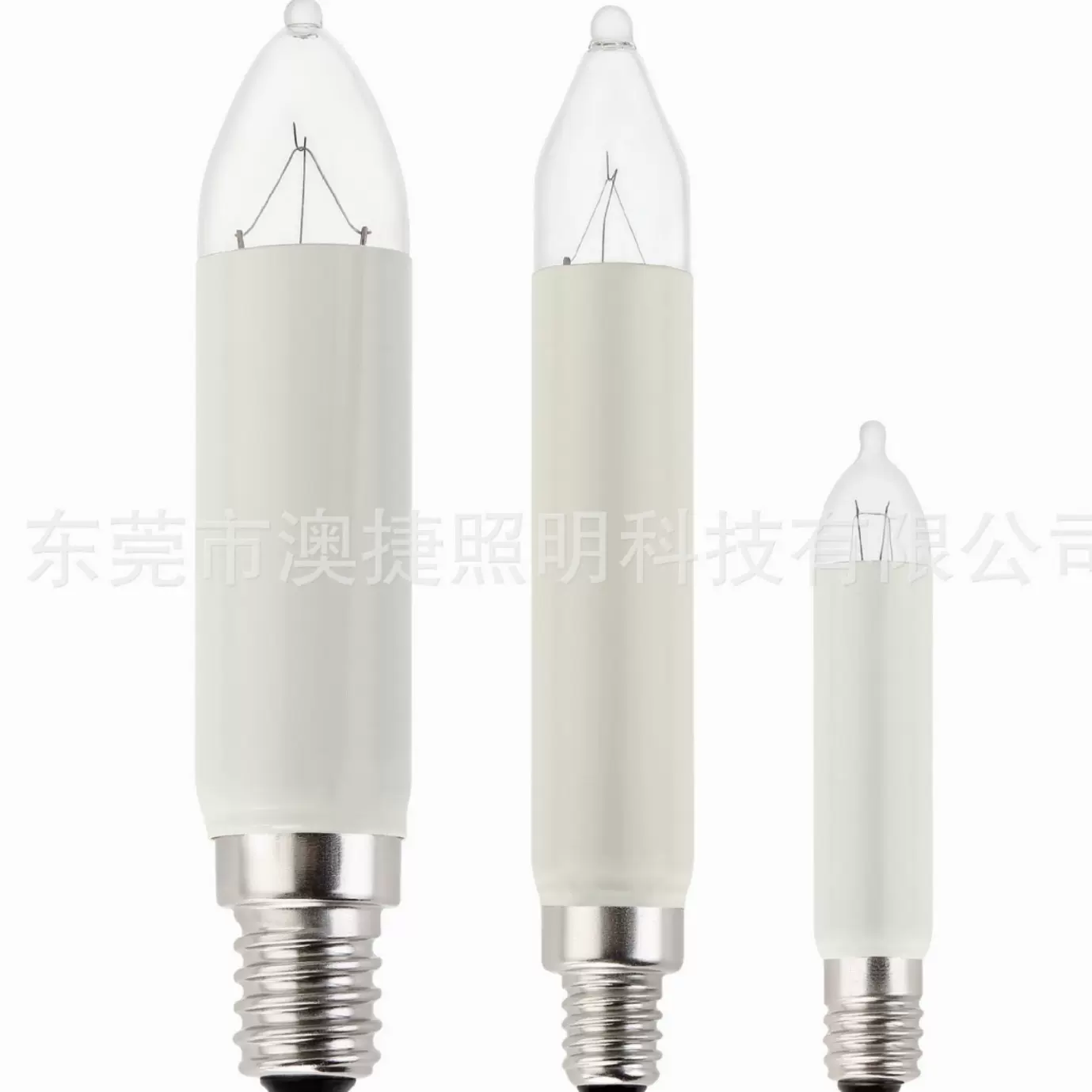 厂家直销 圣诞灯 T10E10/T15E10S/T20E14S 胶套管型蜡烛灯