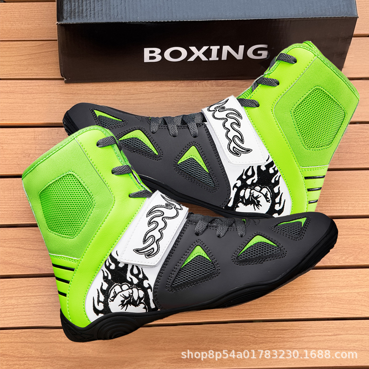 Professional Wrestling Shoes, Sanda Fighting Shoes, Non-Slip and Wear-Resistant Martial Arts Training Boxing Shoes, Taekwondo Muay Thai Men's Fighting Shoes