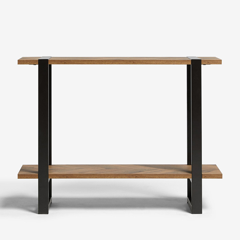 Exportación de lujo ligero mesas de té de doble capa sala de estar sofá mesa de alta sensación rectangular mesa de café de madera maciza mesa de café