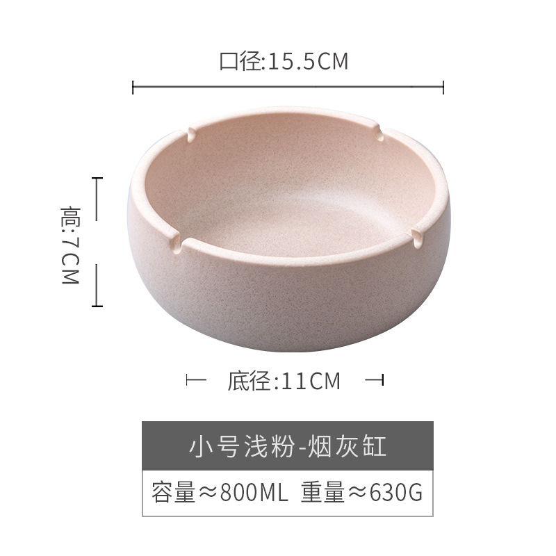 Cenicero de gran tamaño esmaltado de horno de lujo ligero sala de té de cerámica retrógrada hotel cenicero de sala de estar doméstica decoración de oficina de tendencia