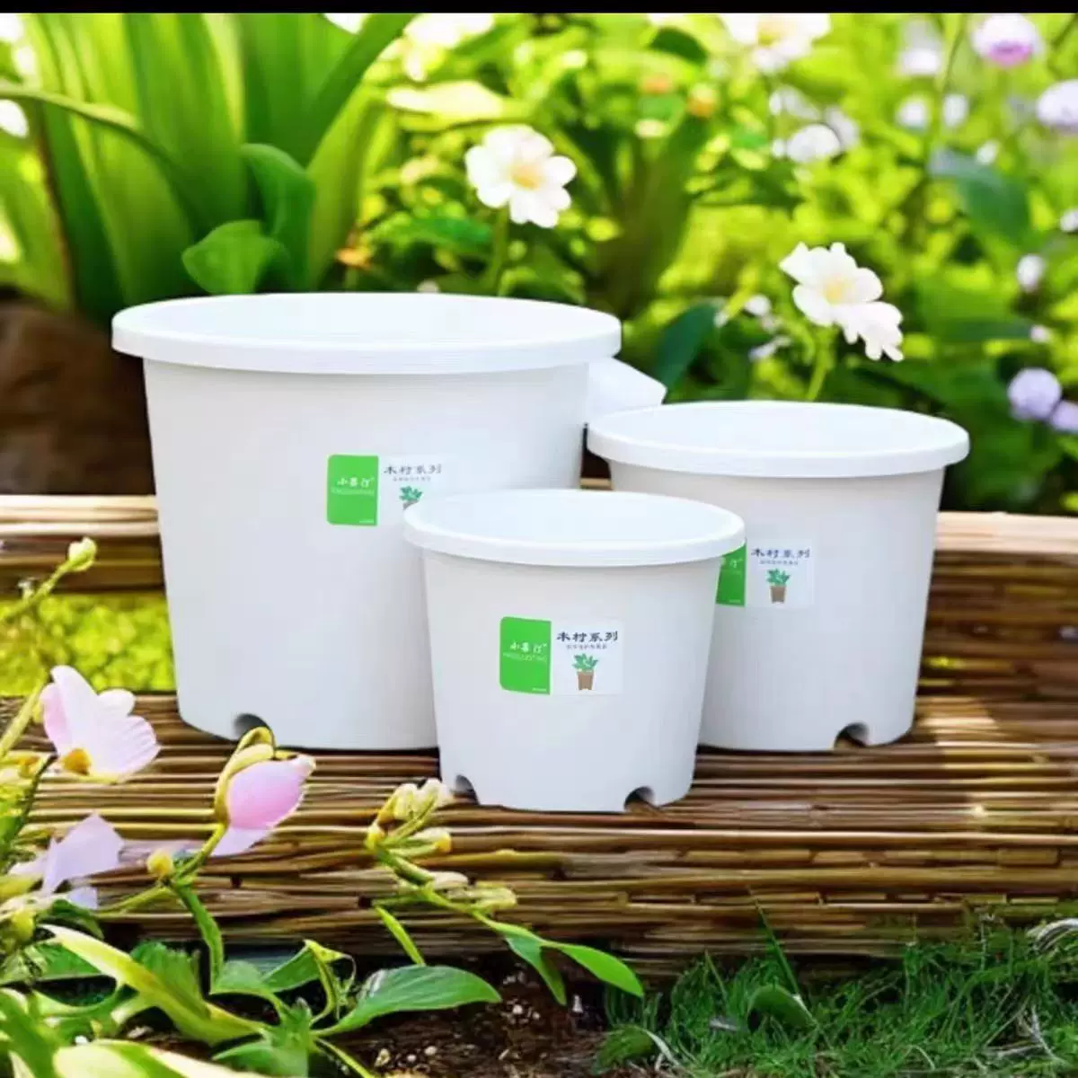 小果汀新款Deepot北欧风加厚草莓三角梅绿萝绣球透气树脂塑料花盆