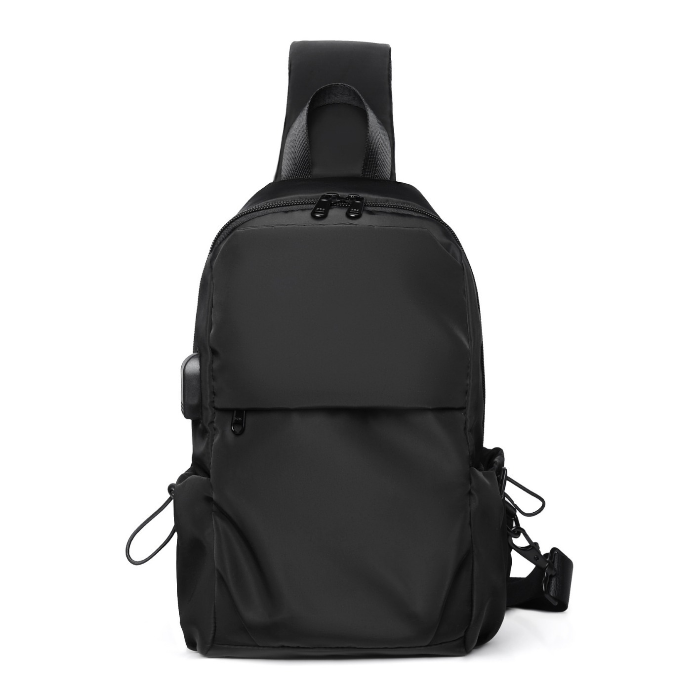 Oxford cloth men's chest bag, simple shoulder bag, crossbody bag, trendy brand, small bag, fashionable messenger bag, men's in stock.