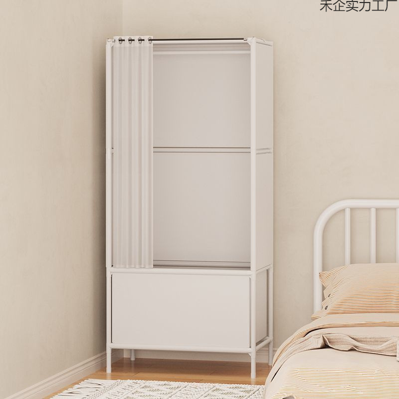 Simple Cloth Wardrobe Rental Bedroom Clothes Rack Floor-Standing Dust-Proof Coat Rack Dormitory Wardrobe Clothes Storage Rack
