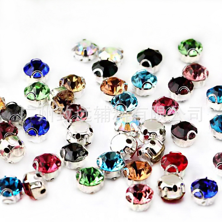 Rhinestones de garra de 3 mm para costura, con tres puntas tipo D, anti-enganches, para vestidos de novia, zirconia genuina brillante, accesorios DIY para zapatos y ropa.
