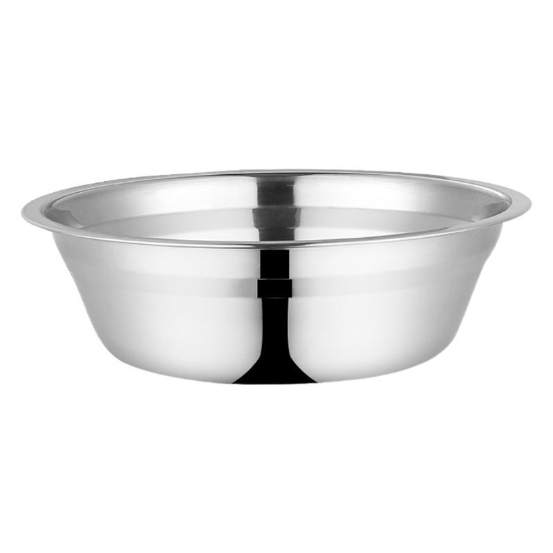 2 yuan store commercial gift 304 stainless steel basin household kitchen iron basin Rice Bowl round thick soup basin stainless steel bowl