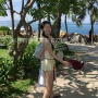 辣妹平角分体挂脖泳衣