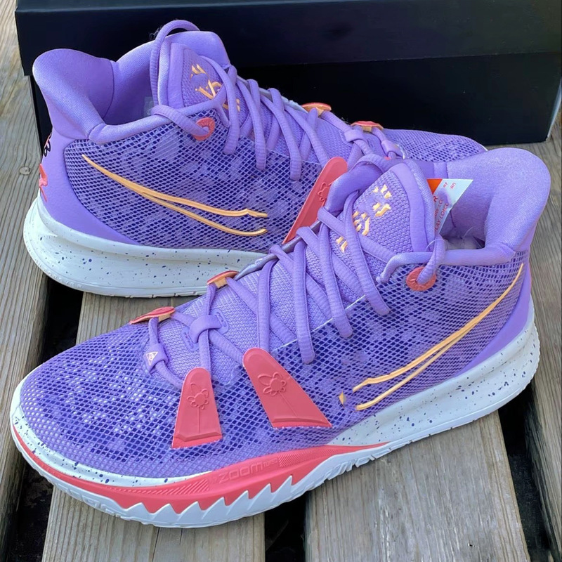 High-Quality Kyrie 7 Practical Basketball Shoes, Breathable, Cushioning, Wear-Resistant and Anti-Torsion Irving 7 Lavender Men's and Women's Sports Shoes High-Quality Kyrie 7 Practical Basketball Shoes, Breathable, Cushioning, Wear-Resistant and Anti-Torsion Irving 7 Lavender Men's and Women's Sports Shoes