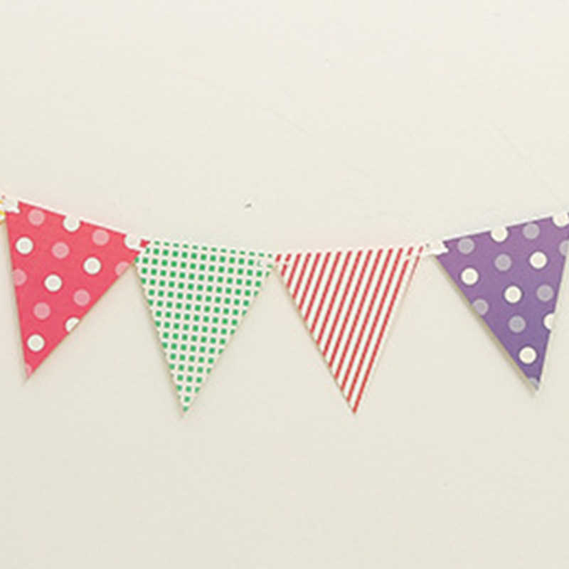 Guirlande anniversaire motif triangle coloré décoration_voghion.com