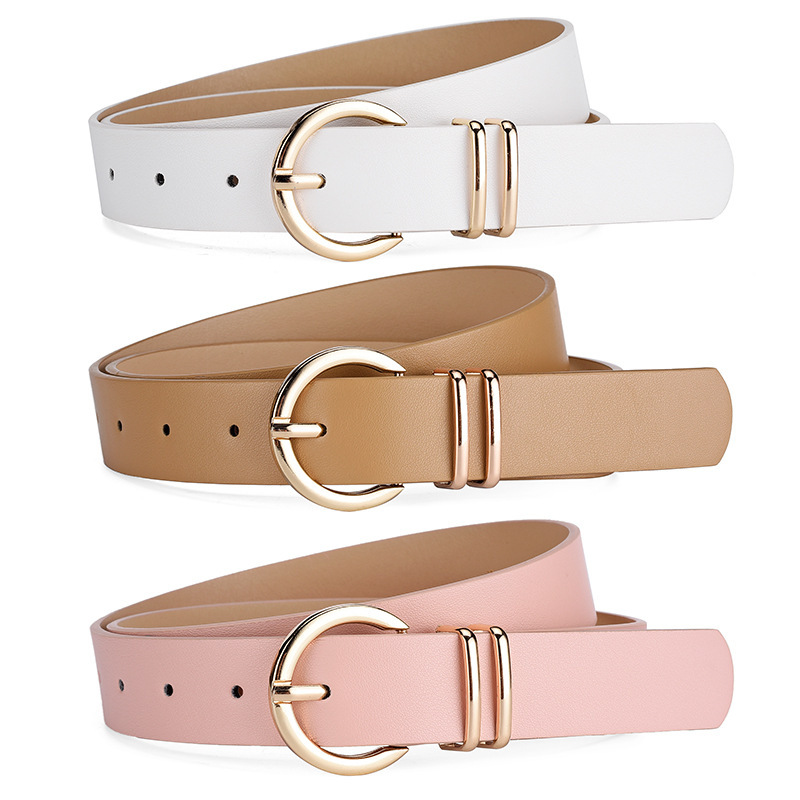 Fashion boutique pu women's texture belt all-match trend bare pin buckle decorative jeans with in stock