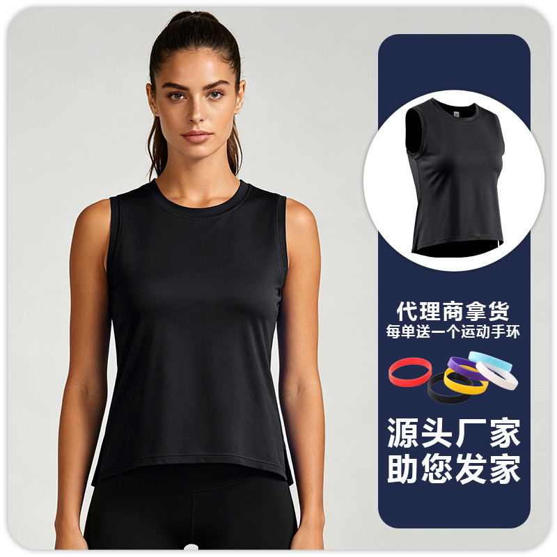 F8210 chaleco de yoga de mujer con camisa de entrenamiento de maratón sin mangas que absorbe el sudor