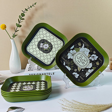 支持代发一个顶俩加厚7寸小盘子桌面吐骨碟家用密胺托盘方形盘子