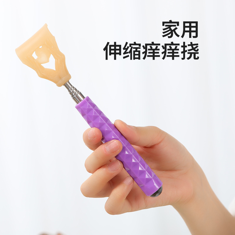 磁気ビーズ工場直送 ステンレス製伸縮式背中かき器 お年寄り向け 裏返し不要 背中かき器 特許取得済み|undefined