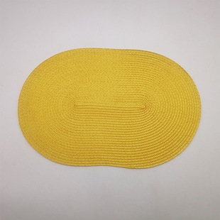 Factory Direct Sales Pp Placemat Woven Placemat Waterproof and Durable Western Placemat Decorative Mat Insulation Mat Oval Multi-Color Optional