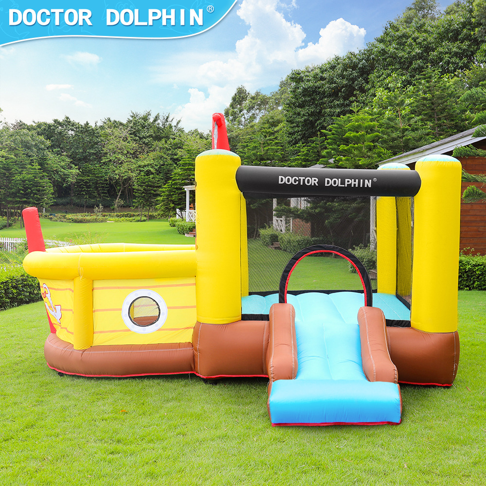 Doctor Delfín | Castillo inflable para niños, castillo inflable para el hogar, tobogán pequeño para interiores, trampolín, castillo inflable antideslizante