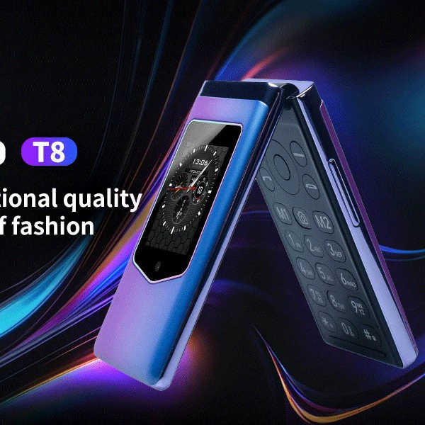 Раскладной телефон HAMTOD T8, 2,8-дюймовый экран, четырёхъядерный, 4G VoLTE и Bluetooth