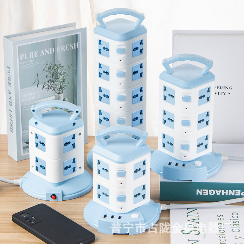 TYPE-C USB PD enchufe de línea de carga enchufe de oficina vertical enchufe de tablero de escritorio en forma de torre enchufe portátil enchufe