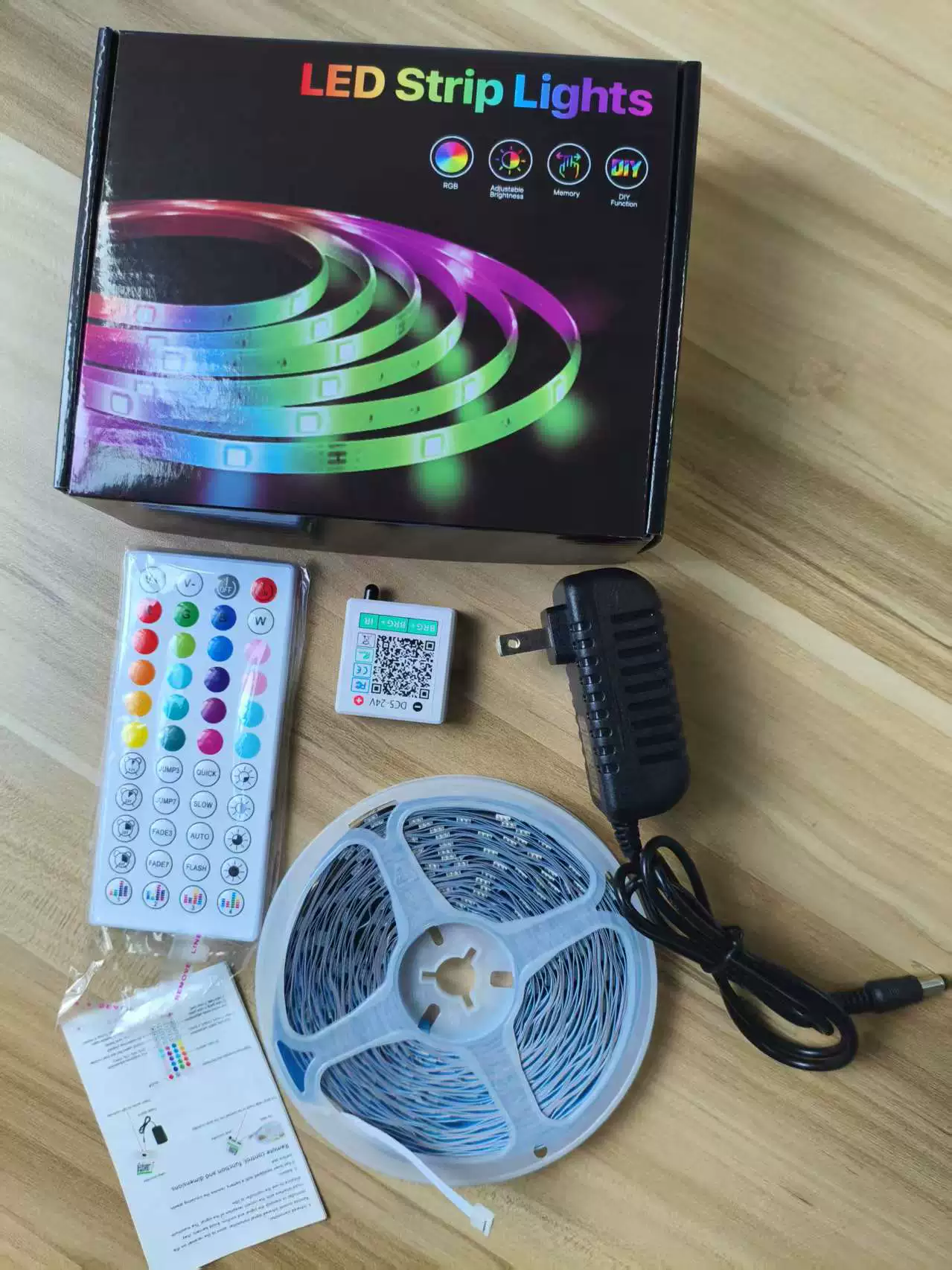 Светодиодная лента RGB 3535, 24V 16 LED/м, пульт управления Bluetooth музыкой, 44-клавишный пульт, комплекты 5–40 м