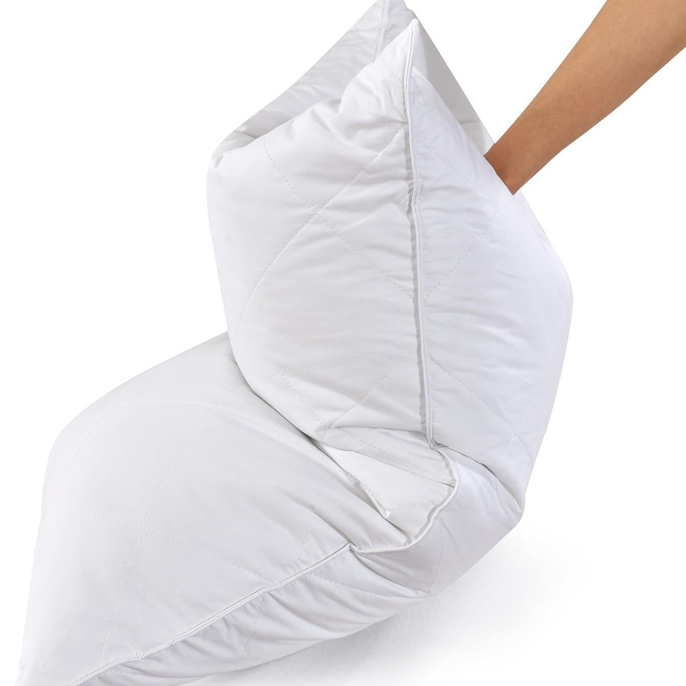 Fábrica directa de almohada de algodón de algodón blanco adulto solo un par de almohada de algodón Amazon transfronterizo