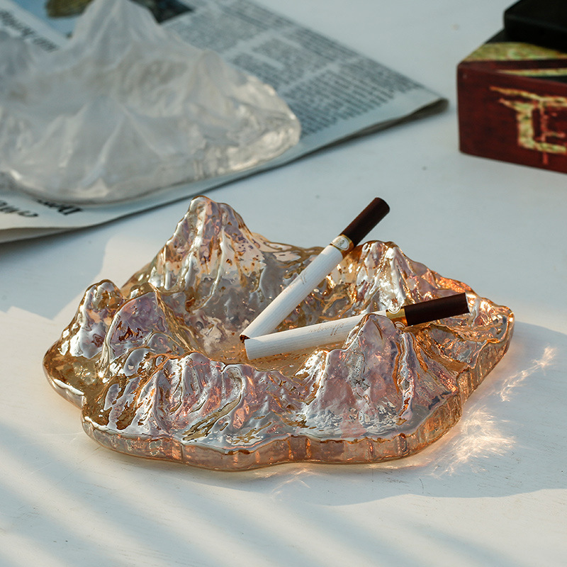Creative brand glass matte ashtray for office