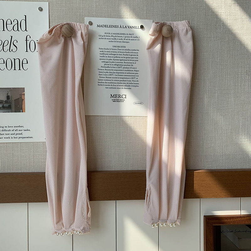 Perla protector solar hielo manga de bicicleta al aire libre respirable hielo manga suelta respirable ajustable guante de manguito de hielo protector solar