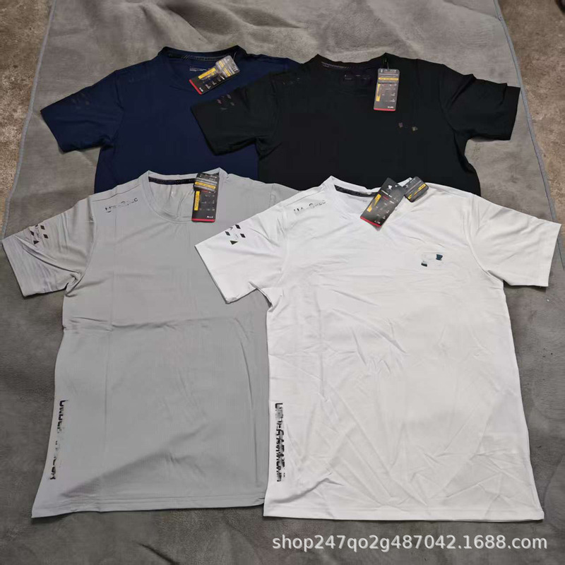 Thin Round-Neck Quick-Drying Ice Silk Short-Sleeved T-Shirt for Men, Summer Sports Running Fitness Training Clothing, Loose Fit for Boys