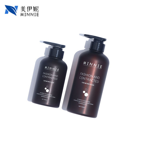 300ml500ml thick wall round shoulder lotion bottle shampoo bottle shampoo bottle shower gel bottle sub-bottling plastic