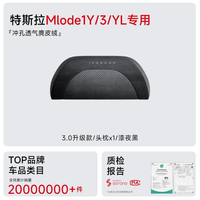 Suitable for Tesla Model 3/Y/Yl Headrest - headrest-i-963my-1-b-perforated-version