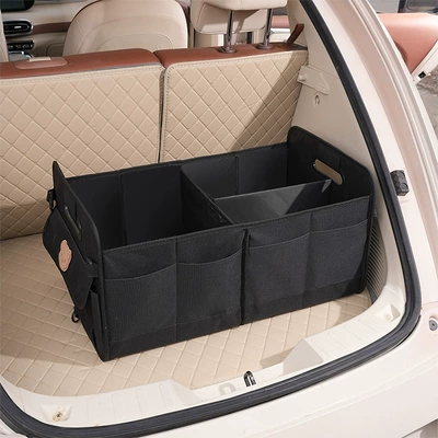 Car Trunk Storage Box Car storage bag/box - trunk-storage-bag-black-with-bear-head-sticker