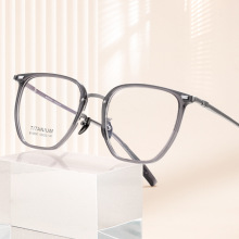 百世芬新款BW3008B网红素颜女大框眼镜超轻半钛金胶可配度数镜架