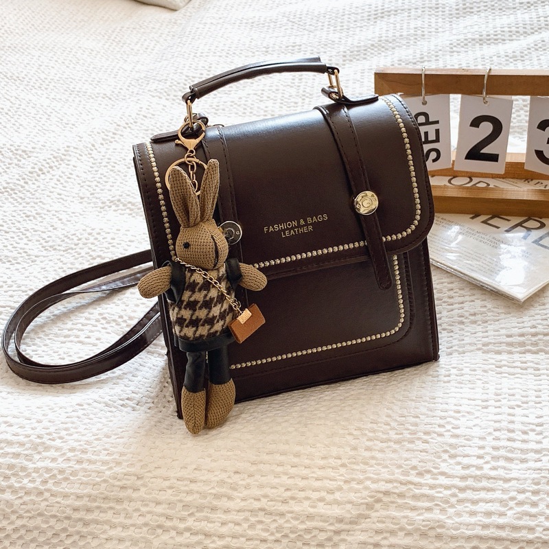 2024 invierno nuevo estilo retro estilo universitario doble mochila de mujer temperamento multifuncional mirad mochila