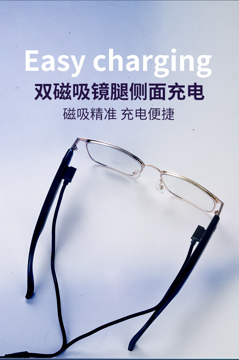 蓝牙眼镜ai智能太阳镜黑框变色开车听歌接打电话墨镜防蓝光跨境