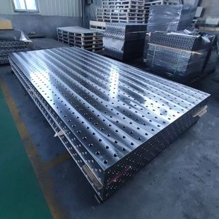 Cast Iron Steel Plate Three-Dimensional Flexible Welding Platform Tooling Fixture Porous Positioning Welding Flat Robot Workbench